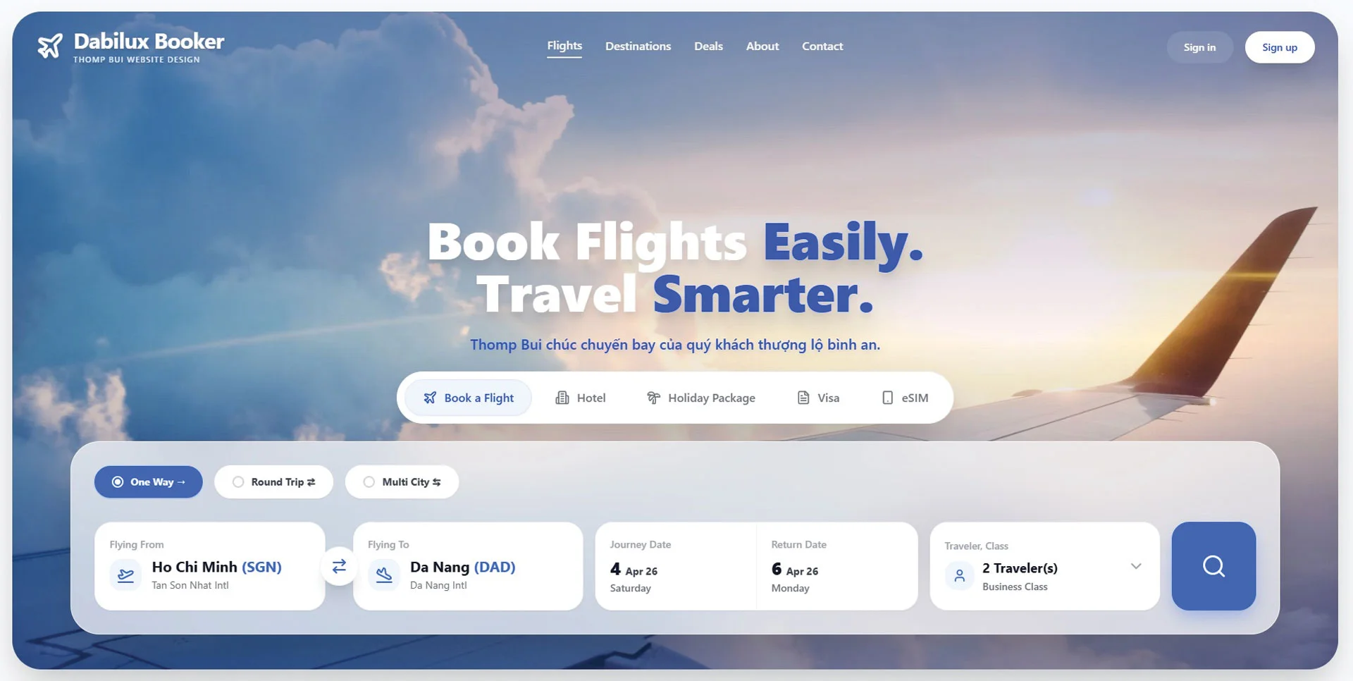 Khám Phá Dabilux Booker - Giao Diện Đặt Vé Du Lịch "Chạm Là Mê" Đẳng Cấp Quốc Tế