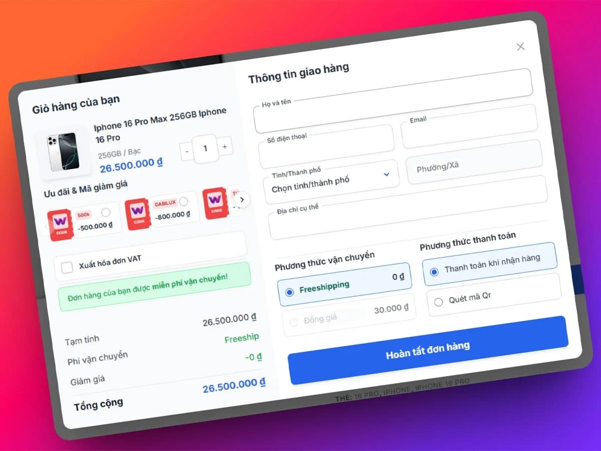 Dabilux Quickbuy: Plugin Mua Hàng Nhanh WooCommerce Tối Ưu Chuyển Đổi Số 1 Việt Nam