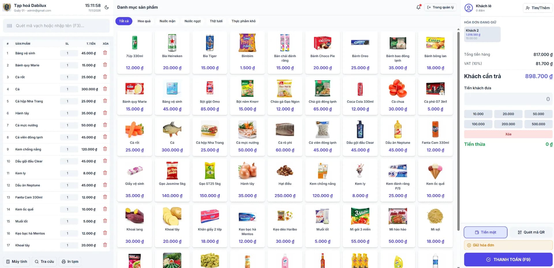 Phần mềm quản lý bán hàng cho cửa hàng bán lẻ 4.0