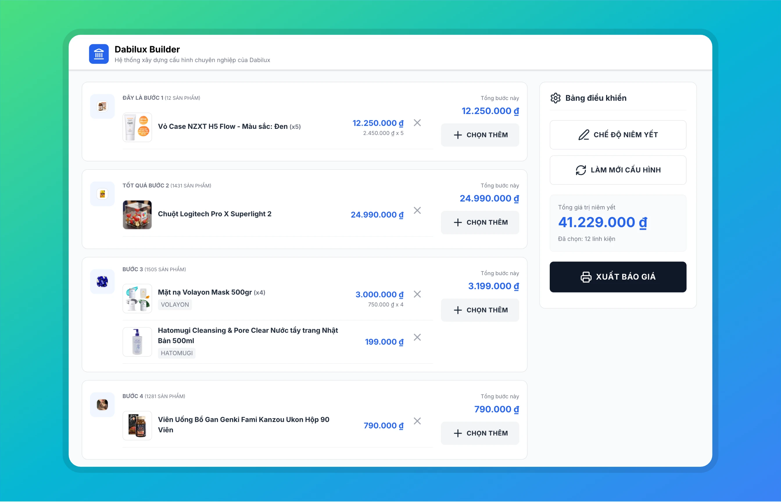 Plugin Build PC WordPress & WooCommerce Chuyên Nghiệp - Dabilux Build Products