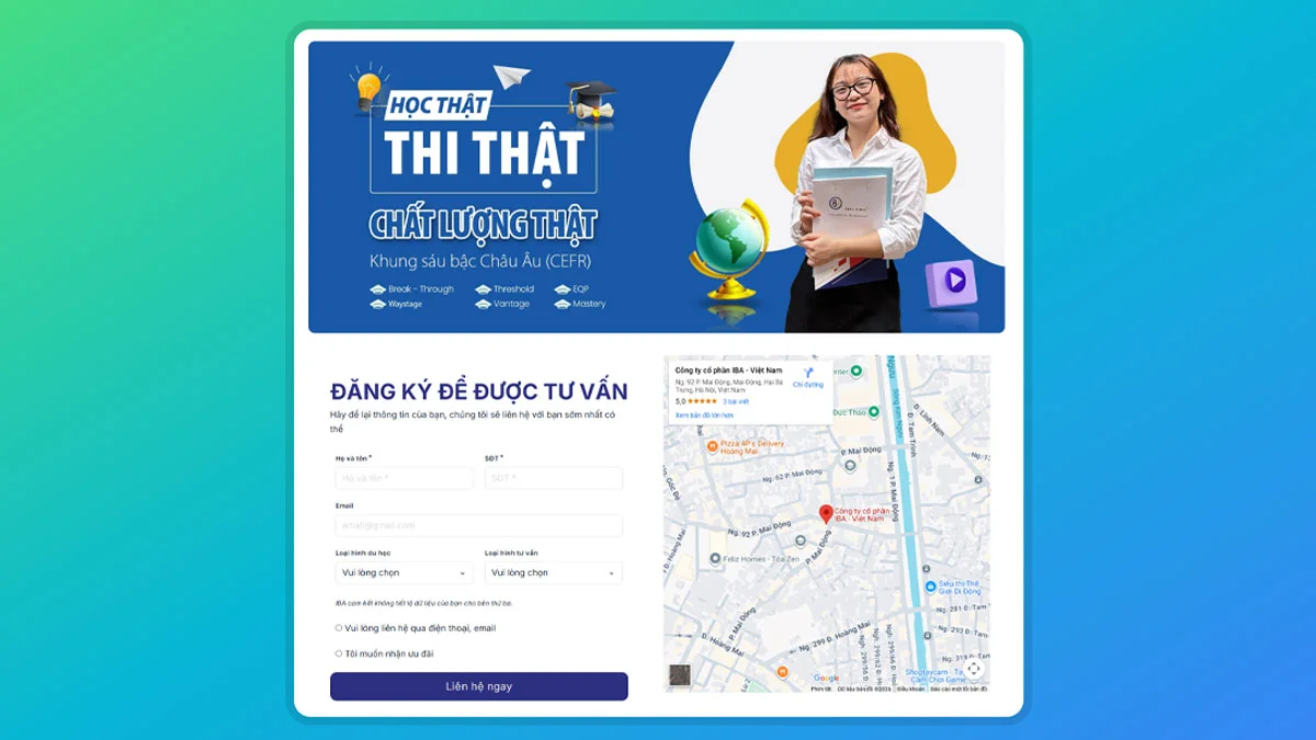 Dự án thiết kế website và quản trị du học Đức IBA - Ảnh 2